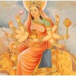 Navratri Maa Kushmanda, the fourth eight-armed goddess